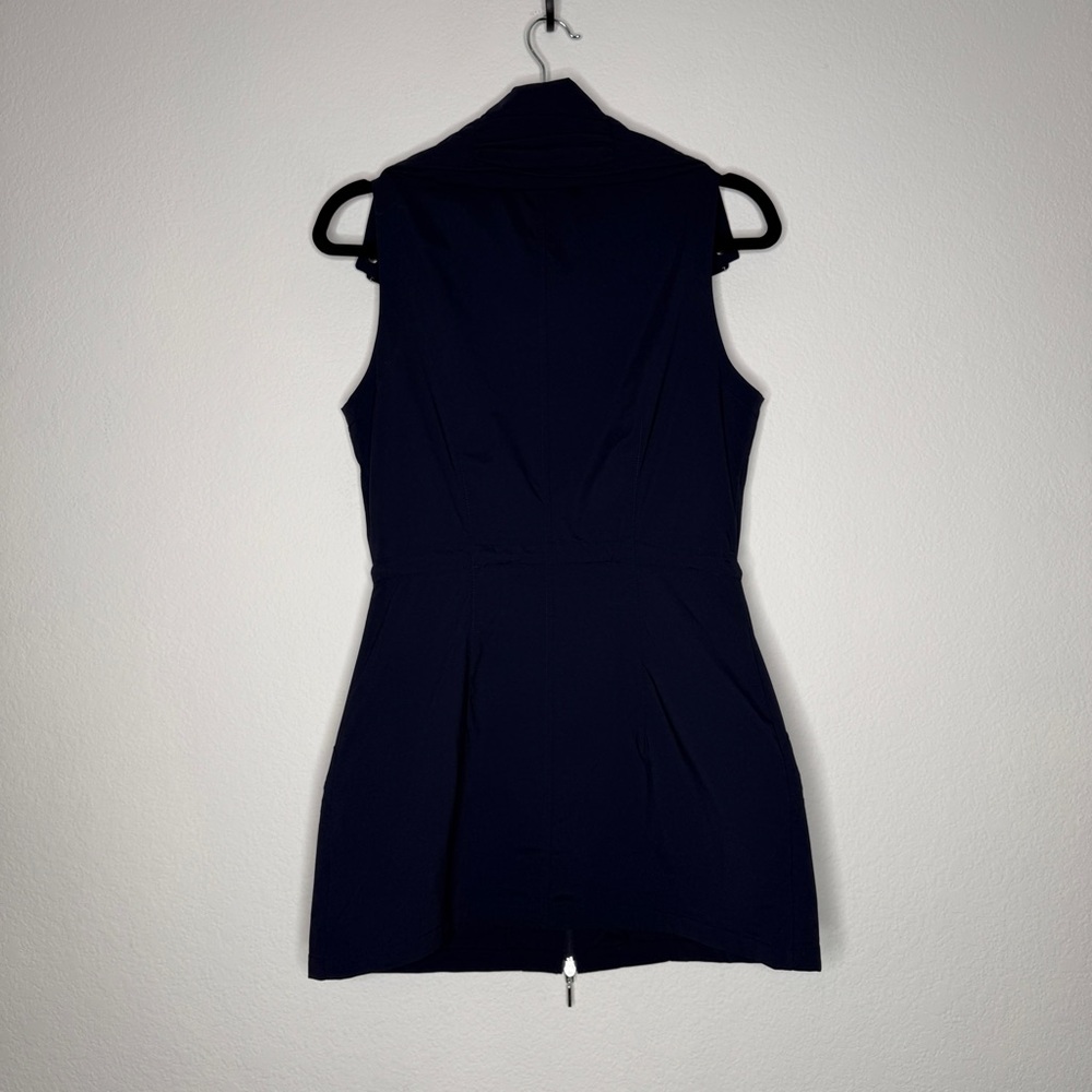 Anatomie Vest Delaney Navy Zip Front Collar Pockets Polyamide Blend NWT Size XS - Picture 3 of 13
